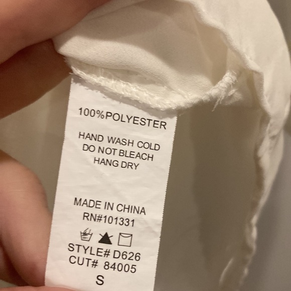 Charlotte Russe size small lightweight cream blouse with bling beads on collar - Picture 12 of 12